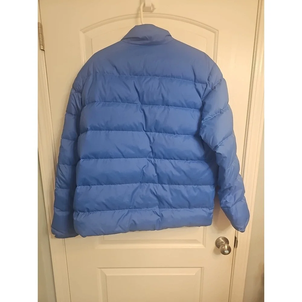 Lands End Jacket Men's L Blue Puffer Down Insulated Puffer Coat Jacket Outdoor